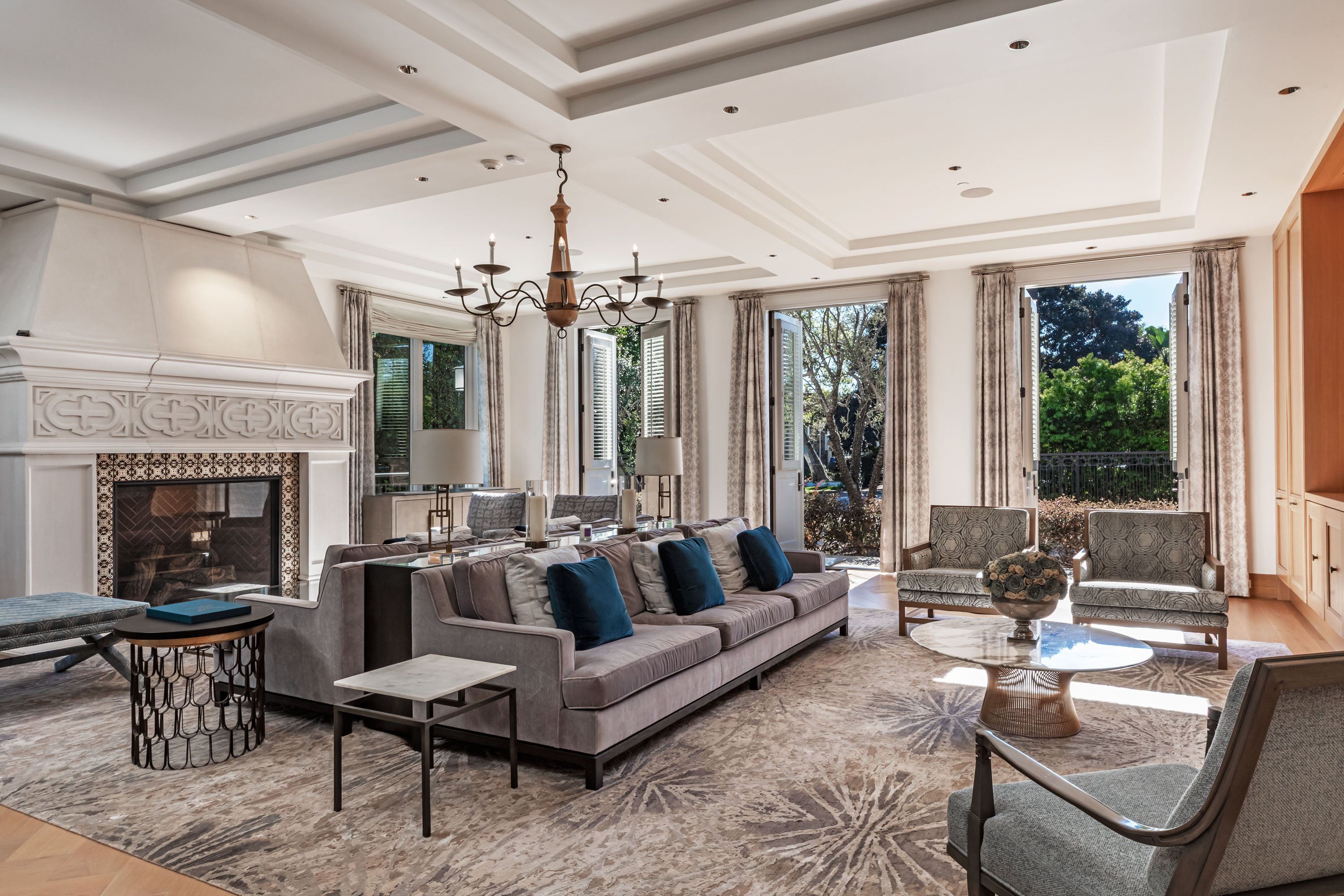 Formal living room opening to the garden
