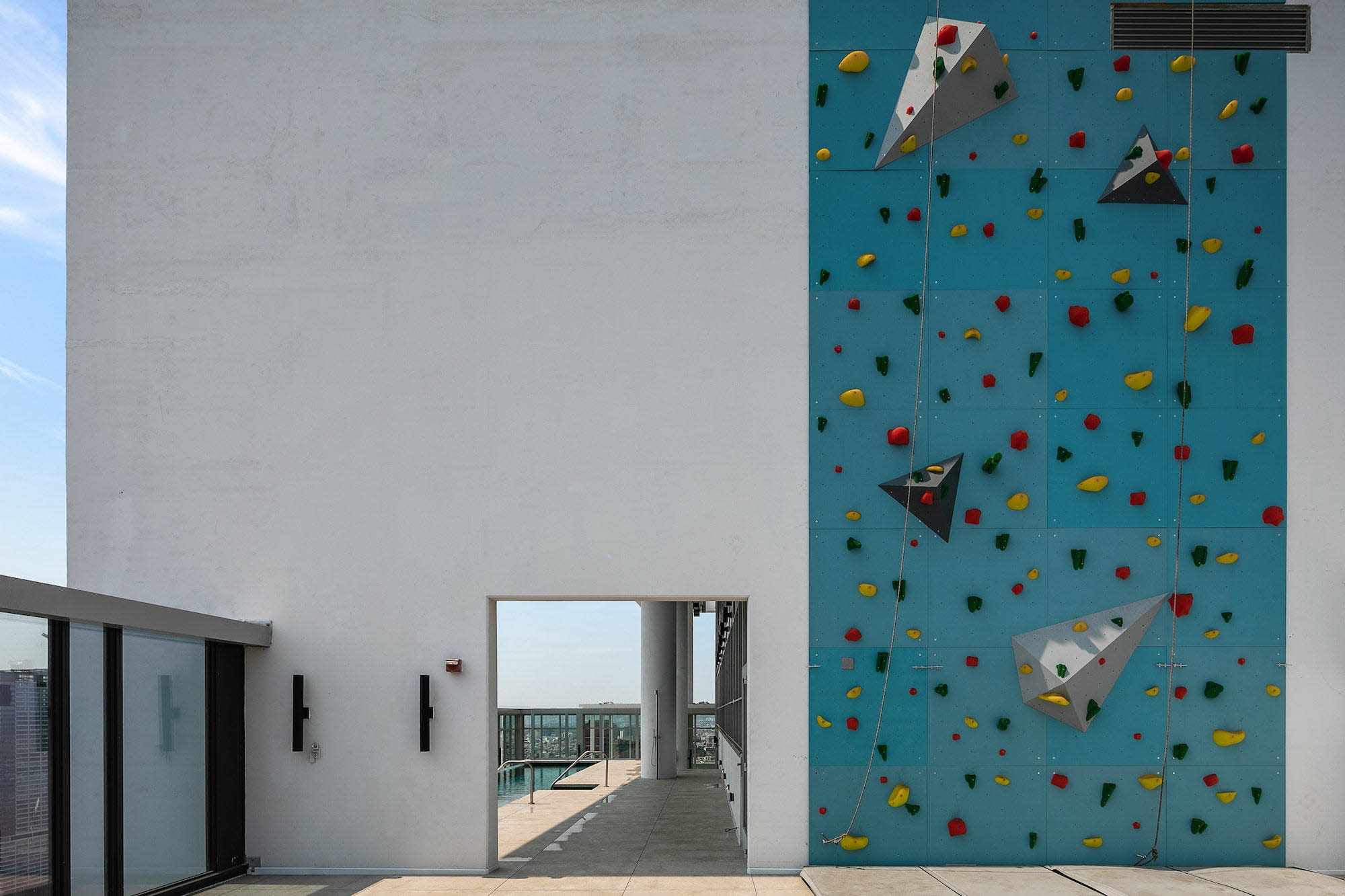 825 S. Hill private rock-climbing wall